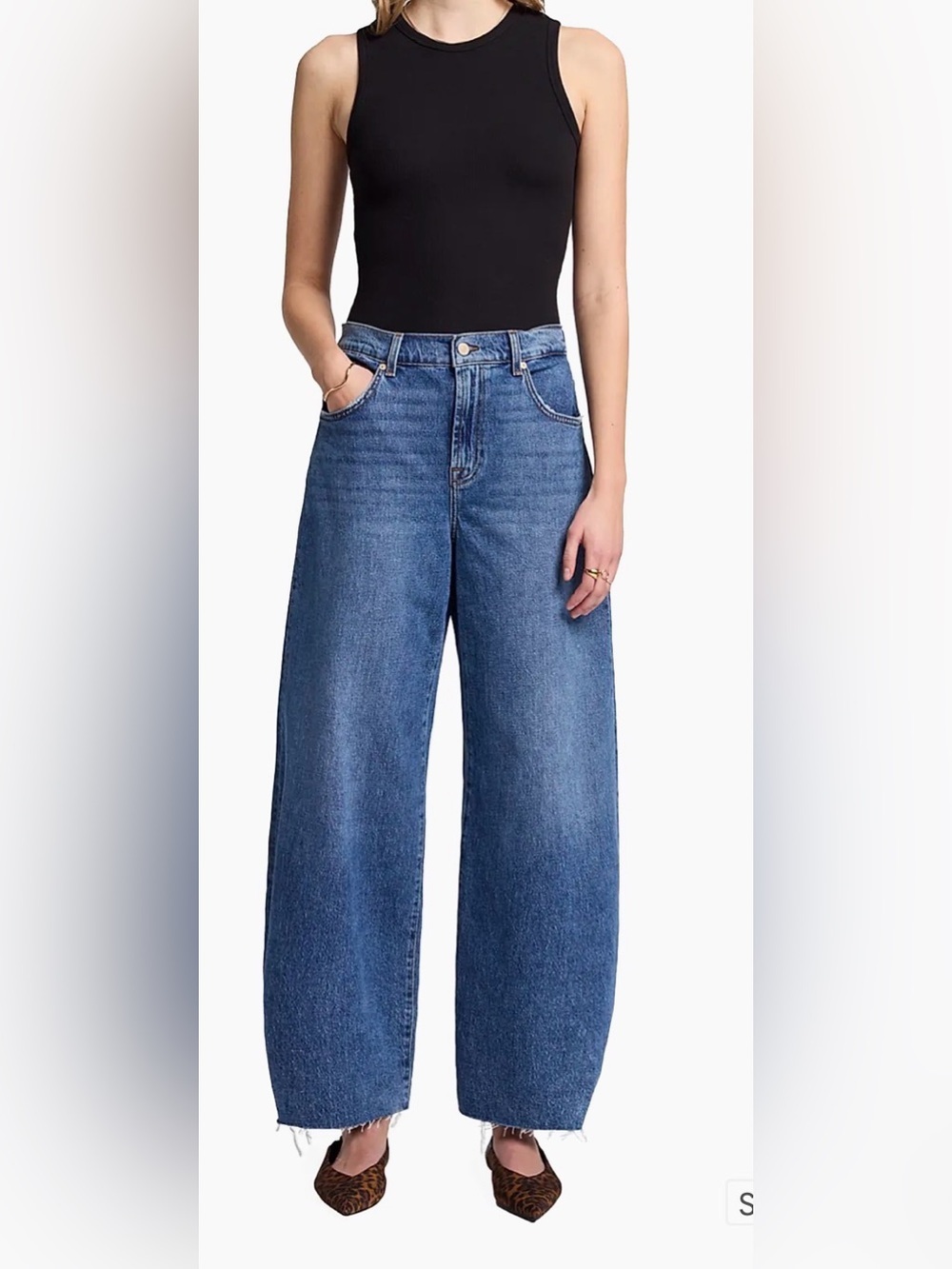 7 For All Mankind Bonnie Curvilinear Barrel Leg Jeans Size 26 Blue